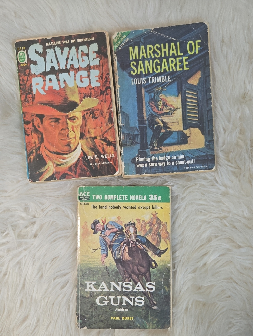 Vintage Ace Double Western Bundle Vintage Pulp Paperbacks